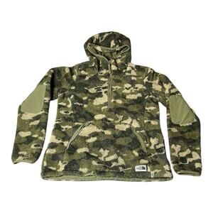 The North Face Women's Campshire 2.0 Pullover Fleece‎ Camo Hoodie Jacket Sz S